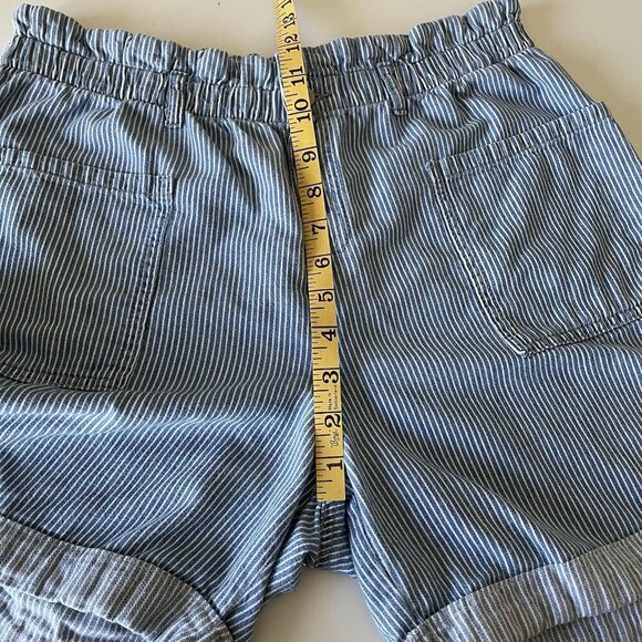 There Abouts Shorts Youth 18.5 P Plus Light Blue Pull On Shorts Striped Pockets - Picture 7 of 13